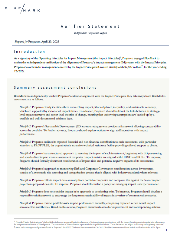  2023 Verifier Statement