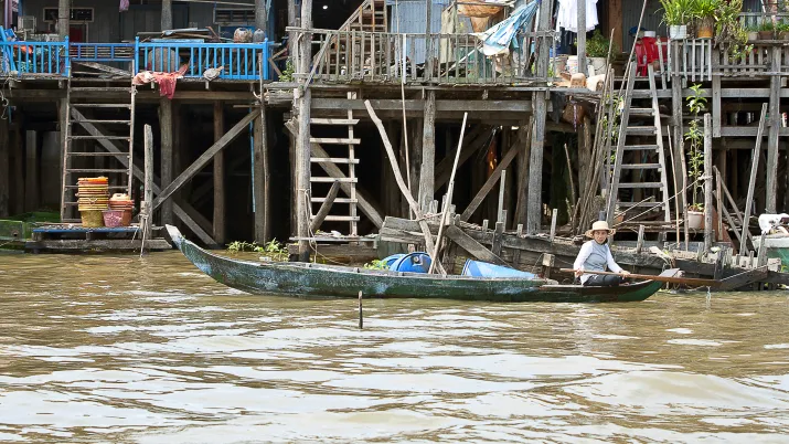 Kampong Khleang, un village flottant du Cambodge